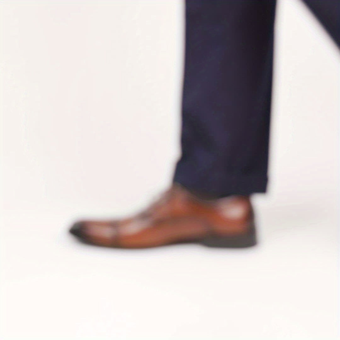 Men's Trendy Cap Toe Oxford Shoes with Non-Slip Rubber Sole