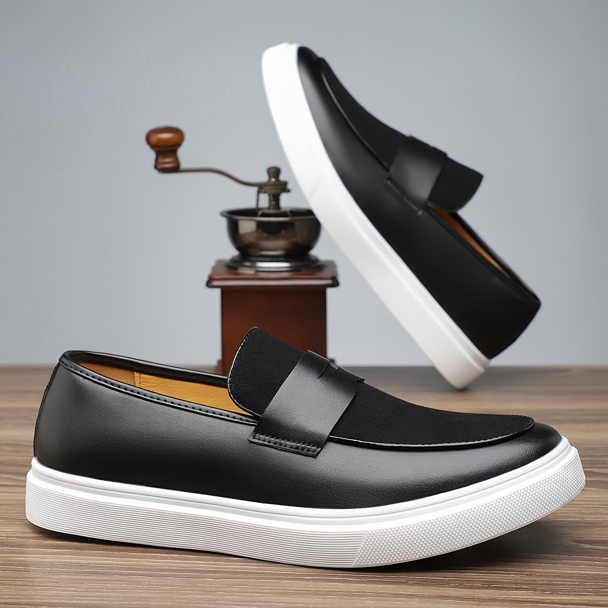 Men's Casual Slip-On Sneakers - "Dynamic Style" Collection