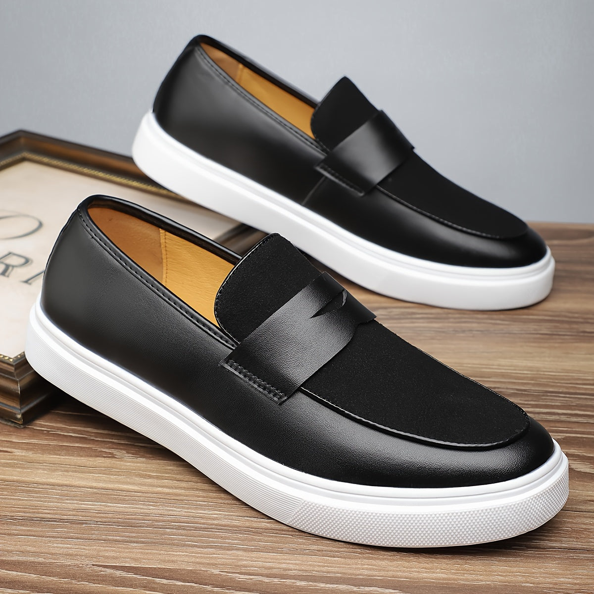 Men's Casual Slip-On Sneakers - "Dynamic Style" Collection